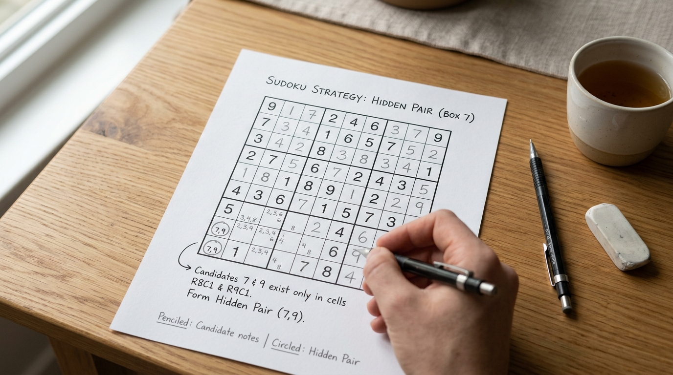 Medium sudoku strategy illustration for Sudoku Medium